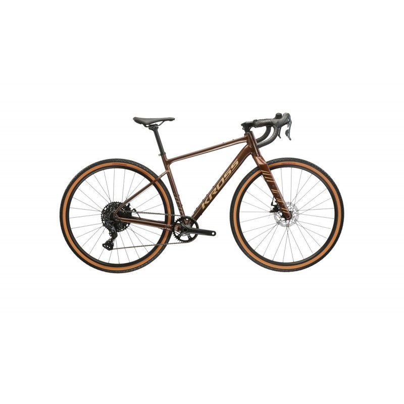 Rower gravel Kross ESKER 2.0 2025 gen2 brązowy / beżowy połysk