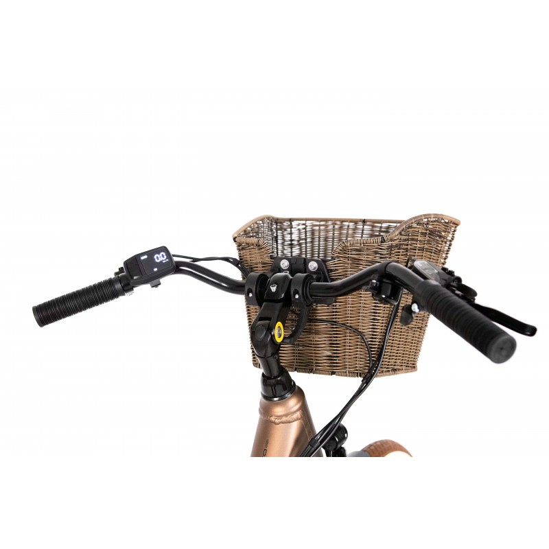 Rower elektryczny damski PROECO WAVE AN 1.0 504WH + kosz