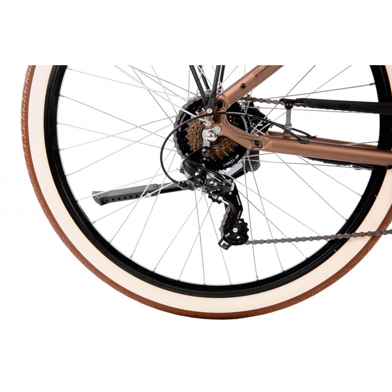 Rower elektryczny damski PROECO WAVE AN 1.0 504WH + kosz