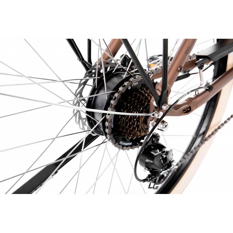 Rower elektryczny damski PROECO WAVE AN 1.0 504WH + kosz