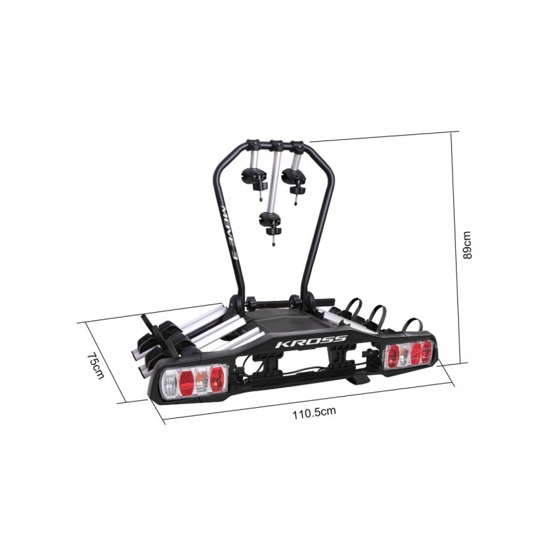 Bagażnik samochodowy na hak Kross MOVE 3.0 na 3 rowery