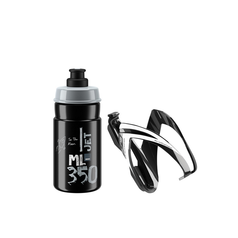 Zestaw Elite Kit koszyk na bidon z bidonem 350ml