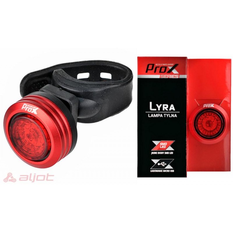 Lampka rowerowa tylna USB PROX LYRA 30 LMN