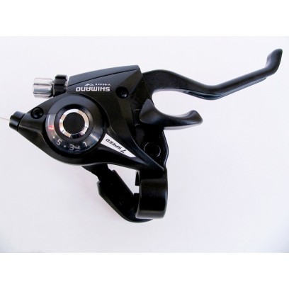 Dźwignia przerz/ham lewa 3rz, V-brake, czarna Altus